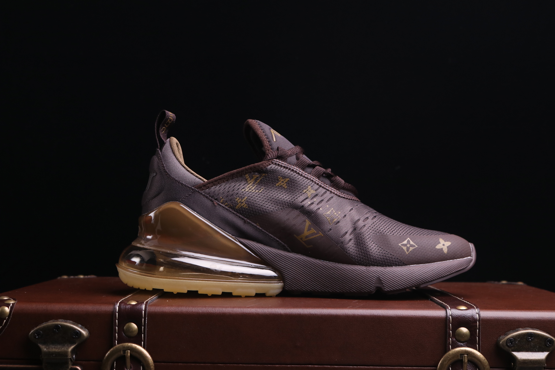 Women Supreme x Nike Air Max 270 Brown L V Shoes - Click Image to Close